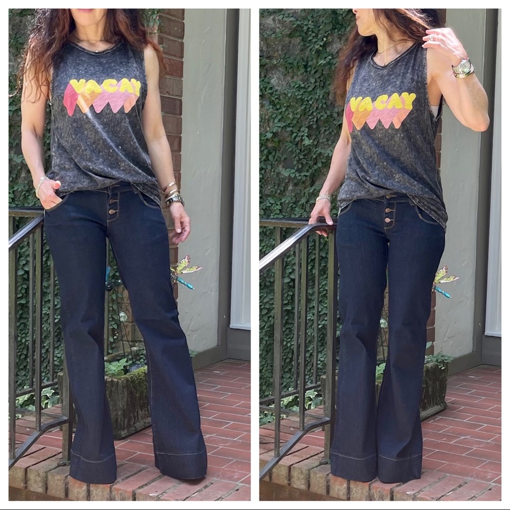 #BEST FITTING Wide leg side pocket dark denim jeans - Picture 8 of 8